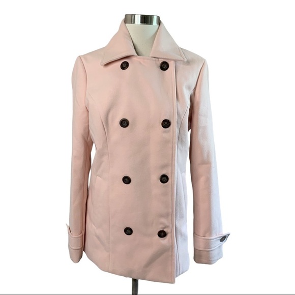 Forever 21 New With Tags Pink Pea Coat Medium - Picture 11 of 11